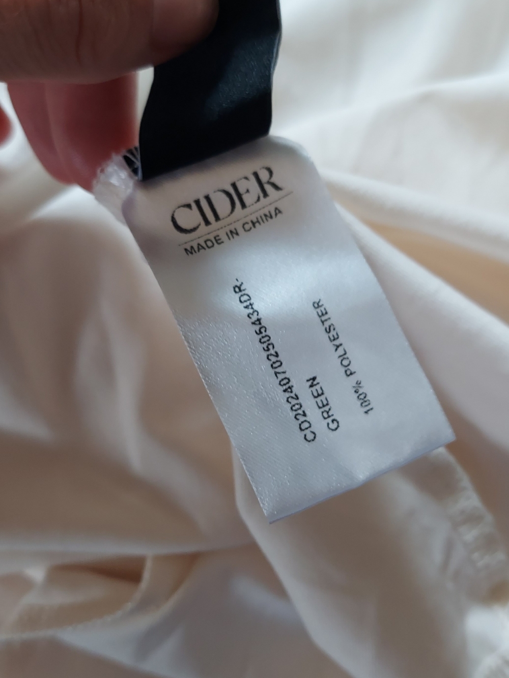 Cider Cream Blouse with Black Logo Tag - Picture 5 of 5